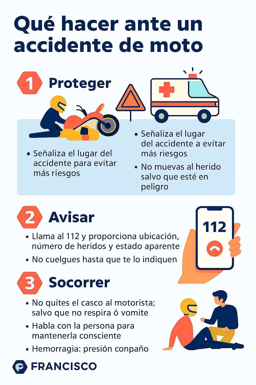 Que hacer ante un accidente de moto