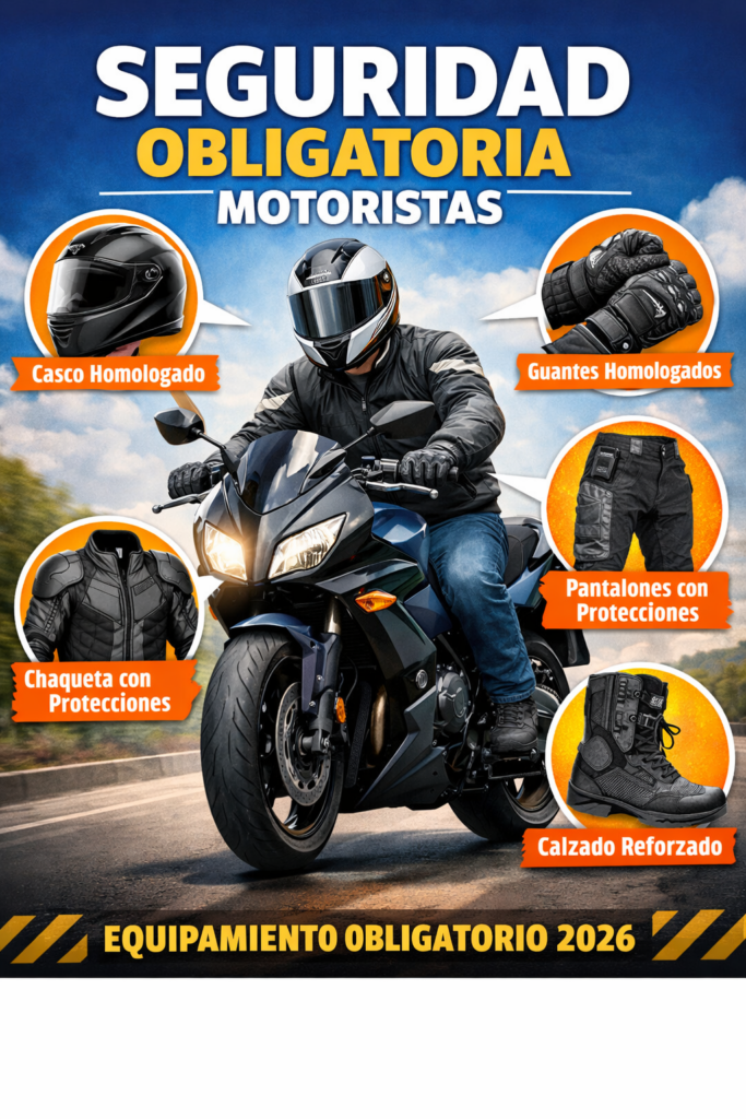Seguridad obligatoria para motoristas.